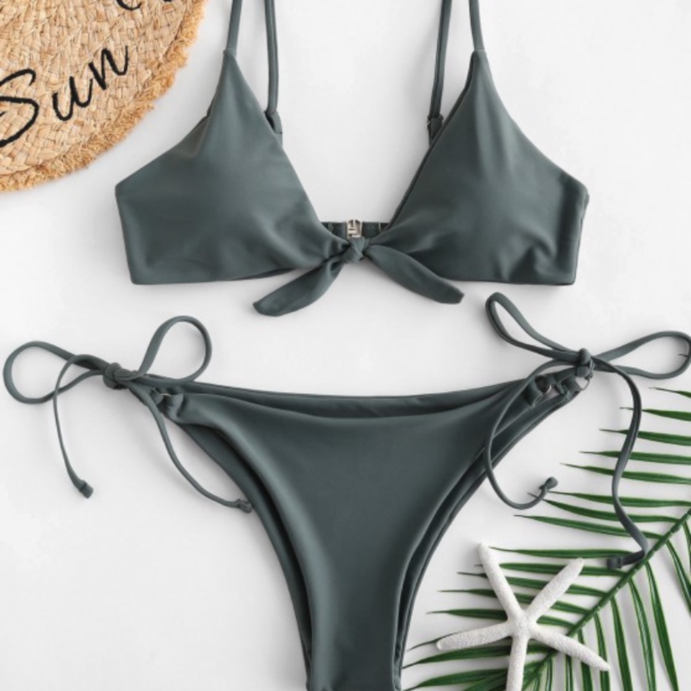 Zaful Sage green bikini set